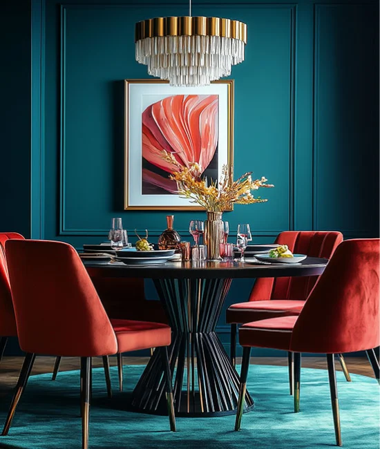 Cerulean dining room