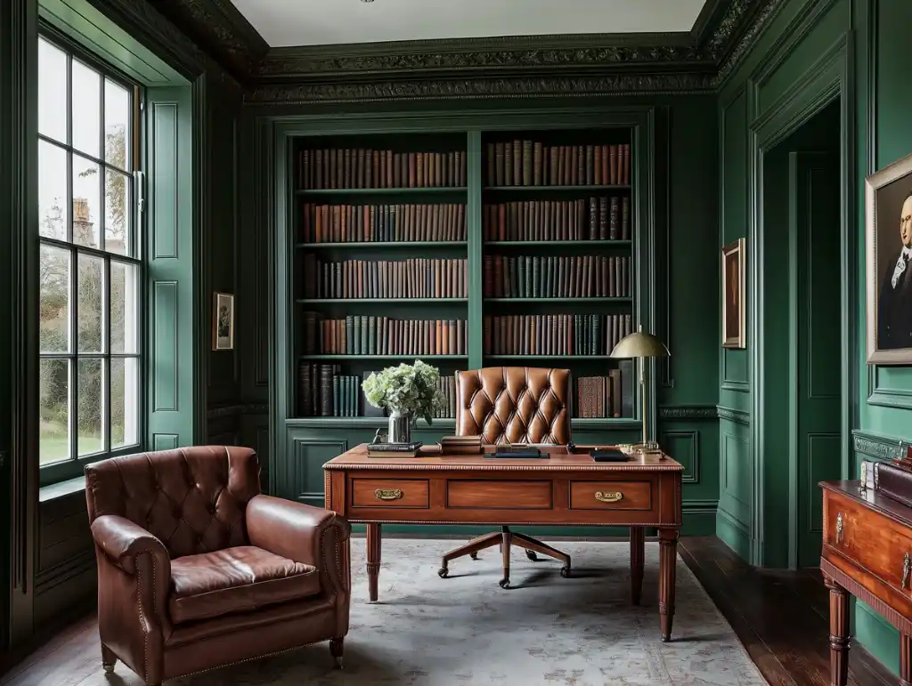 Interior walls painted in Cypress